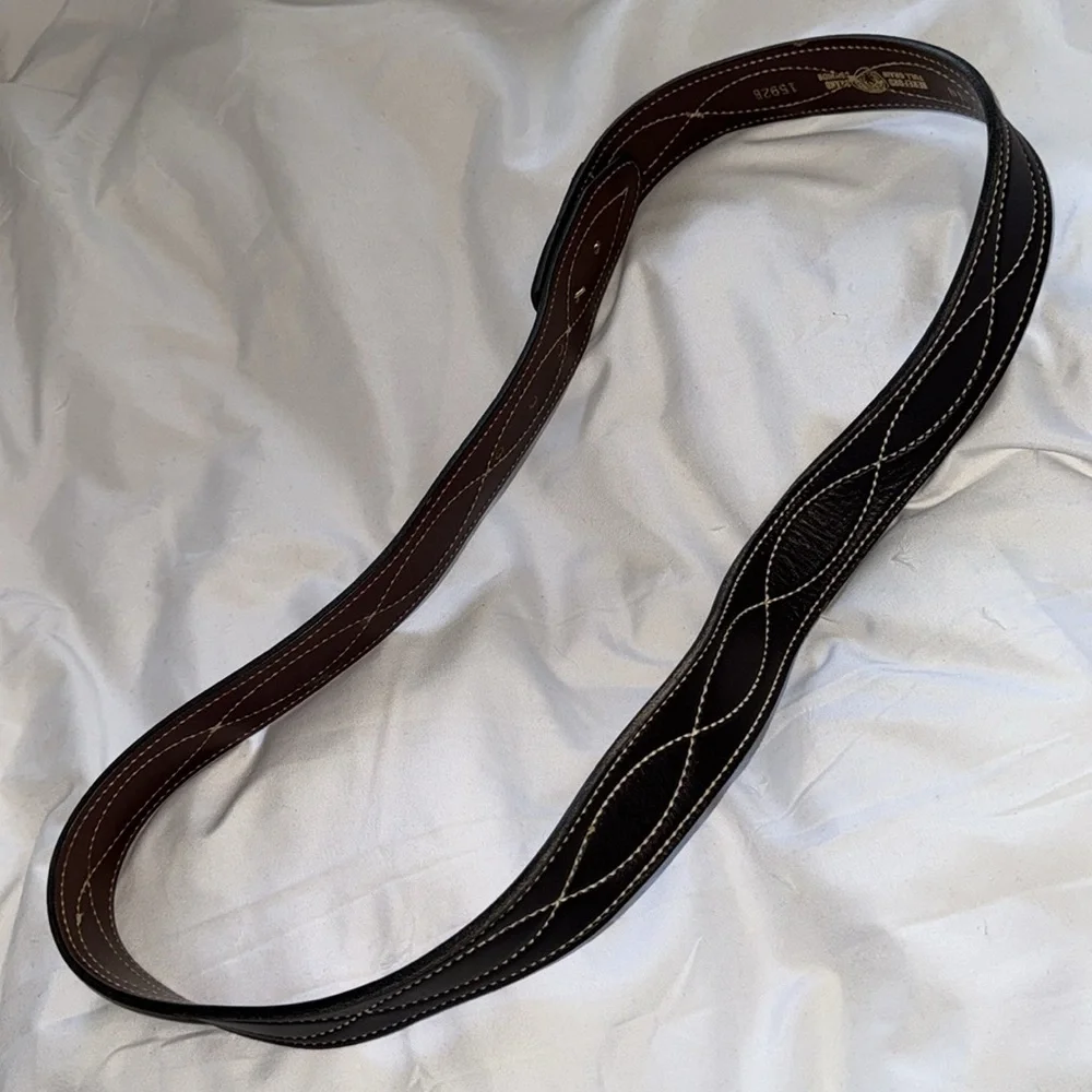 Vintage Brown Men's Buckle-less Belt Hereford Brand Full Grain Cowhide